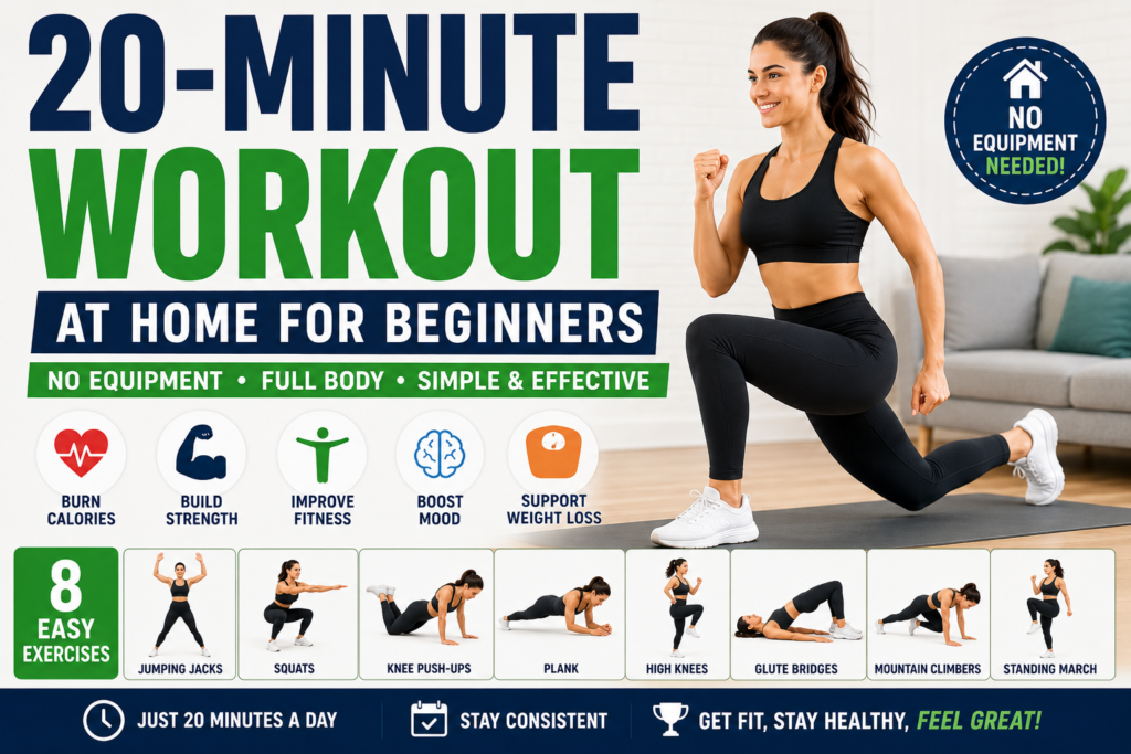 20-Minute Workout at Home for Beginners