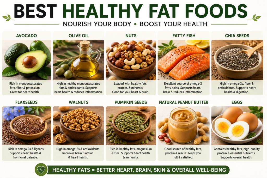 Why You Need Healthy Fats,
Healthy Fats and weight loss,
Healthy fats vs Unhealthy fats,
easy ways to add healthy fats,
daily healthy fat intake,
