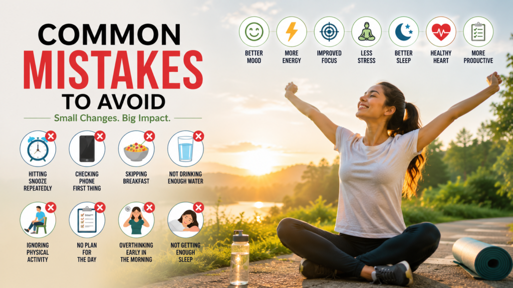 Morning habits for a positive mind,
Morning routine for mental health,
Habits for happiness,
Start your day positively,
Positive thinking morning,