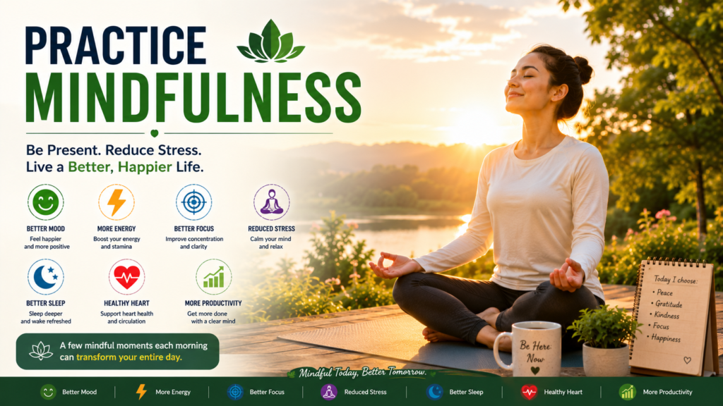 Morning habits for a positive mind,
Morning routine for mental health,
Habits for happiness,
Start your day positively,
Positive thinking morning,