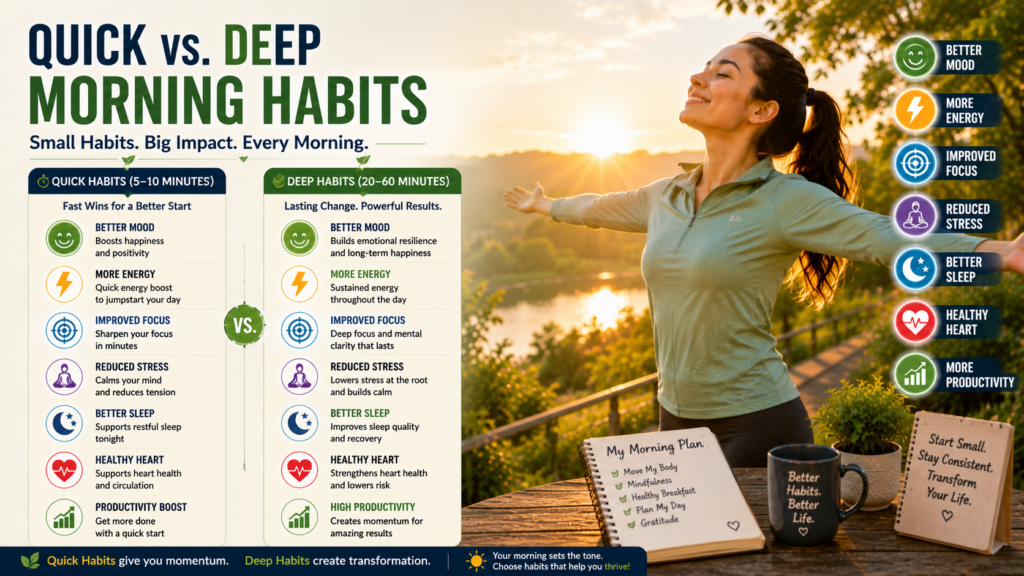 Quick vs. Deep Morning Habits