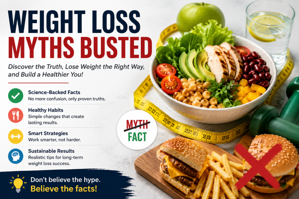 common weight loss myths, healthy weight loss tips, best diet for weight loss, weight loss mistakes, Weight Loss Myths,