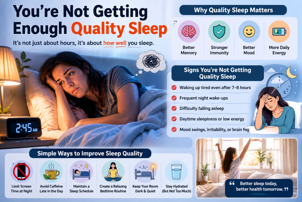 Signs of poor sleep and how to improve sleep quality for better energySigns of poor sleep and how to improve sleep quality for better energy