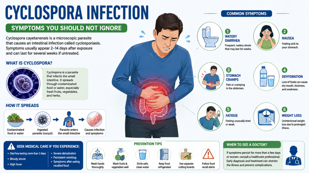 
Cyclospora Outbreak,
Cyclospora Symptoms,
Cyclospora Treatment,
Cyclospora Prevention,
Cyclospora,
